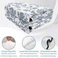 thumbnail image 4 of Queen Quilt Set 90''x96'', Blue Flower Lightweight Bedspread Coverlet Set with 2 Pillow Shams, Vintage Farmhouse Boho Leaf Spring Summer Breathable All Season Quilt Bedding for Bedroom/Guest Room, 4 of 9