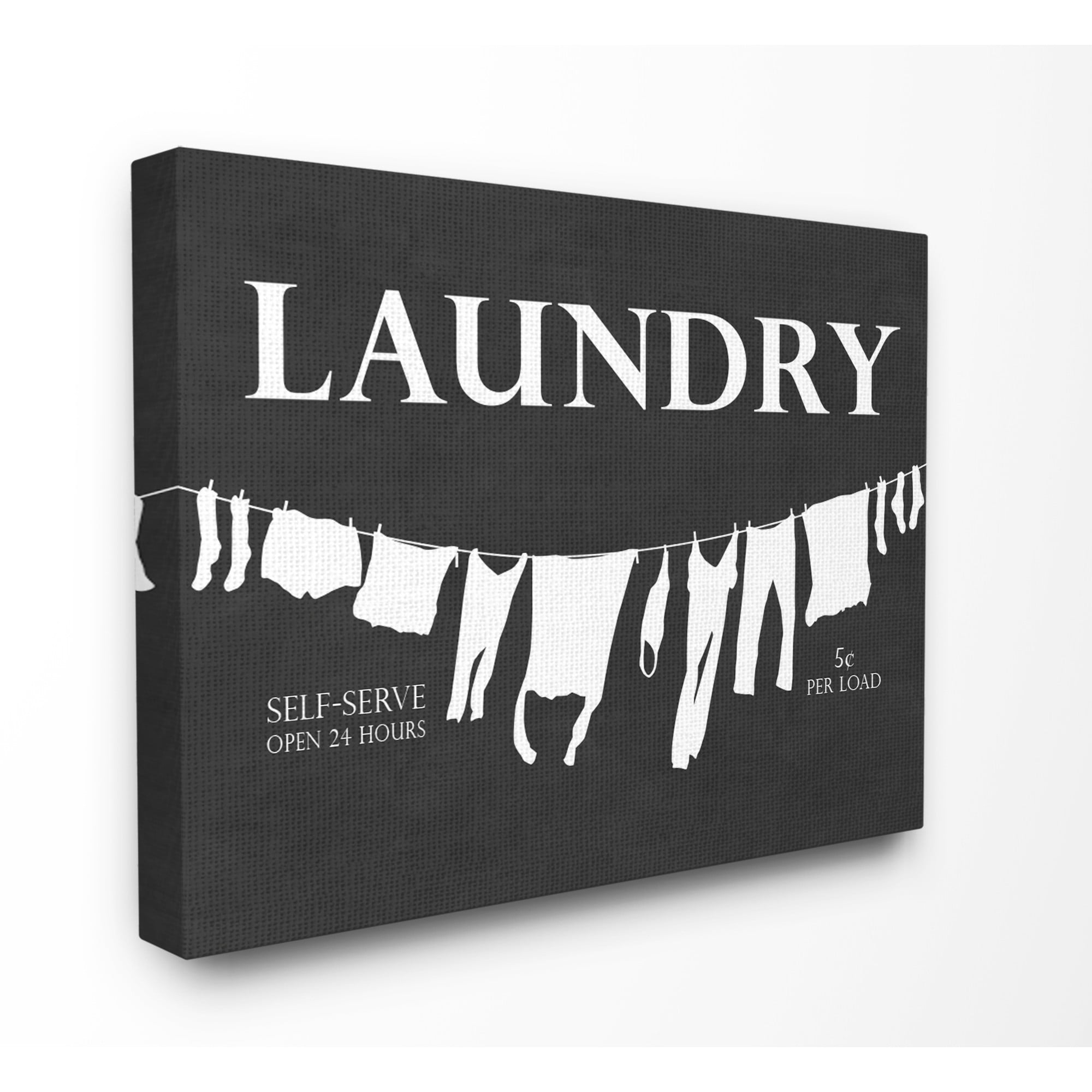 The Stupell Home Decor Collection Laundry Clothesline Advert Oversized ...