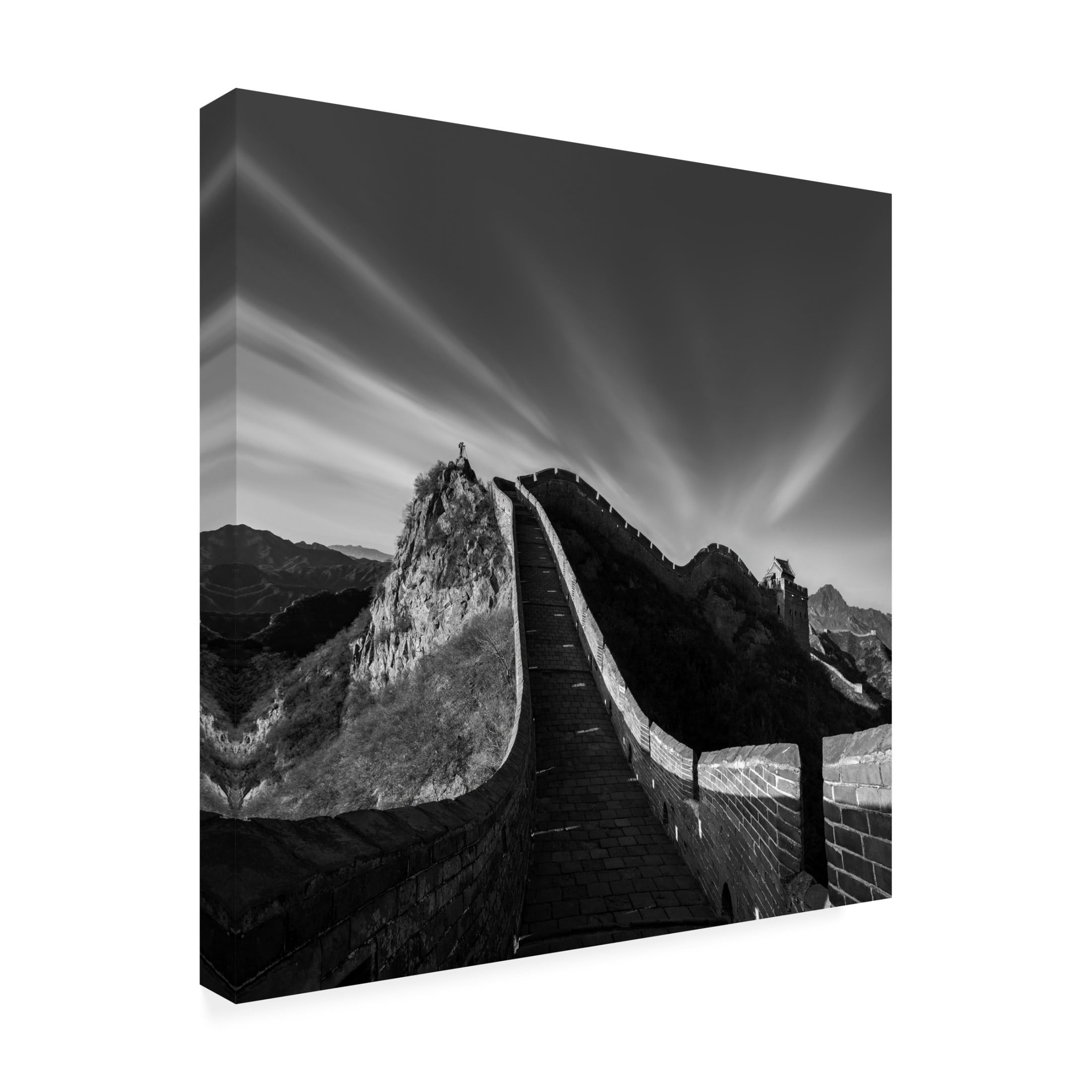Canvas Wall Art - Hua Zhu 'Photographing The Great Wall' Wall Art for Living Room, Bedroom, or Office D?cor by Trademark Fine Art - 35 x 35 Inches
