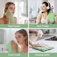 thumbnail image 5 of Washcloths 6 Pack, Super Soft Microfiber Face Towel, Reusable Washable Makeup Remover Cloth, 11.8x11.8 inch, Light Green Facial Cleaning Cloth, 5 of 8