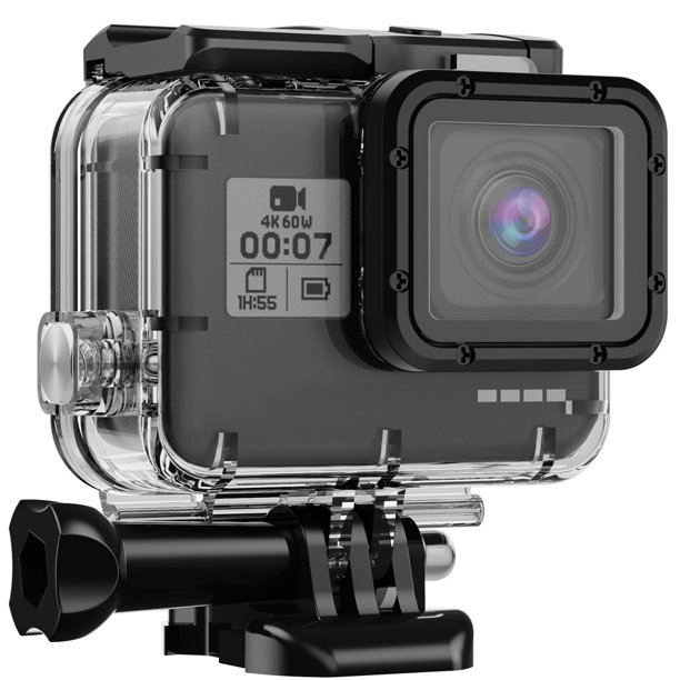 Hongdak Funda Impermeable Para Gopro Hero 7/6/5 Negro (2018) 196 Pies/60 M Carcasa Protectora De Buceo Impermeable Con Cubierta Táctil Para Cámara De Acción Gopro Carcasa De Buceo Subacuático