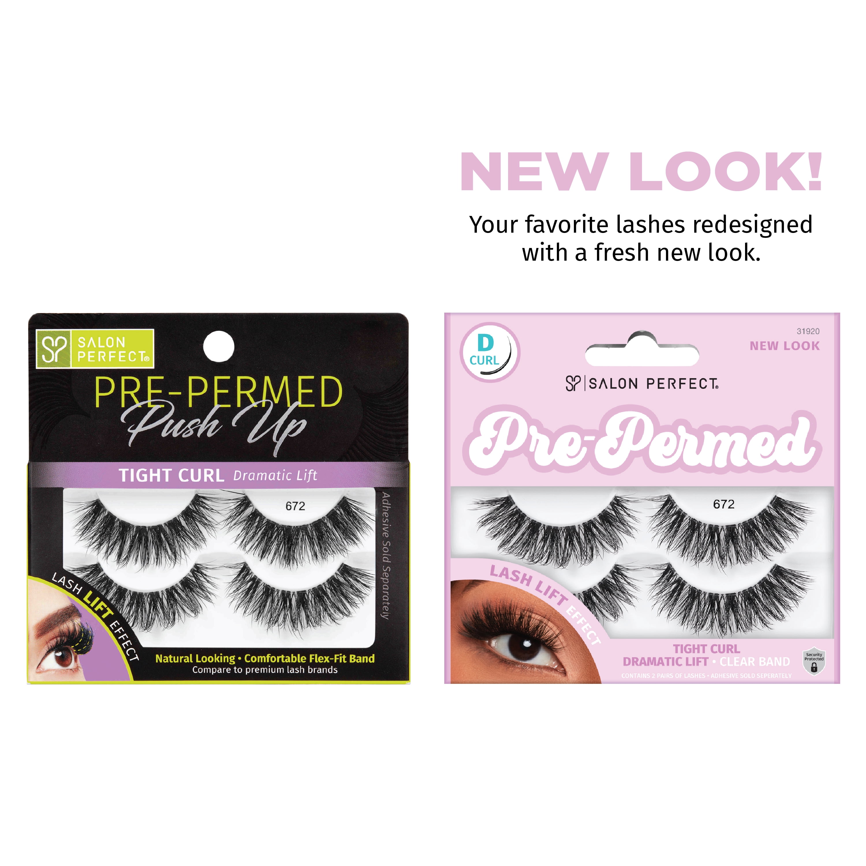(4 pack) Salon Perfect Pre-Permed Lash, 672, 2 pairs