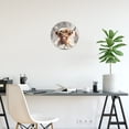 thumbnail image 6 of Rustic Brown Glass Wall Clocks Battery Operated 12 Inch Highland Cow Clock for Bathroom Bedroom Living Room Funny Round Analog Wall Clock, 6 of 7