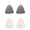 thumbnail image 1 of 4 piezas de sombreros de fieltro espesado de fieltro de la cabeza cubiertas de protección de la cabeza para sombreros de sala de vapor de sauna, 1 of 7