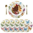 thumbnail image 5 of Ryvnso Beautiful Butterfly Round Plate Mats Dining Table Placemat Set of 4 for Holiday Decoration, 5 of 7