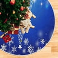 thumbnail image 3 of FMSHPON Christmas Winter Snowflakes Xmas Christmas Tree Skirt Stand Mat for Holiday Party Decoration Indoor Outdoor 36 inches, 3 of 6