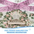 thumbnail image 6 of Foil Fringe Garland 10 Feet, 3 Pack Fringe Banner Wall Hanging Curtain Backdrop for Wedding Birthday, Silver Tone, 6 of 7