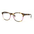 thumbnail image 2 of Trendy Hipster Keyhole Horn Rim Colorful Reading Glasses Pink +1.5, 2 of 4