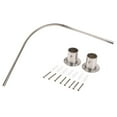 thumbnail image 1 of Rideau de Douche Coin Courbé Tringle à Rideau de Baignoire Fenêtre Rail Compatible avec Rail, Clips, Curseur, Cintre 140cm, 1 of 8