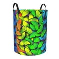 thumbnail image 2 of Fotbe Multicolored Butterflies Laundry Basket with Handles, Waterproof Large Laundry Hamper, Wash Bag for Corner Dorm, Rolling Laundry Basket with Handles-Medium, 2 of 8