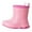 C129/Pink, variant on XIYON Kids Rainboots Boys Girls Boys Footwear Boys Boots Kids Rain Boots Version For All Seasons For Rainy Days Raincoats 7-8