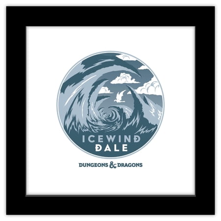 Gallery Pops Dungeons & Dragons - Travel Icewind Dale Wall Art, Black Framed Version, 12" x 12"
