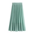 thumbnail image 6 of qolati Skirts for Women 2023 Elastic Layered Tulle Skirt Elegant Solid Color Pleated Swing A-Line Prom Petticoat, 6 of 7
