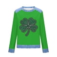 thumbnail image 4 of POTETI St Patricks Day Shirts Womens Long Sleeve Crew Neck T-shirts Tops, 4 of 5