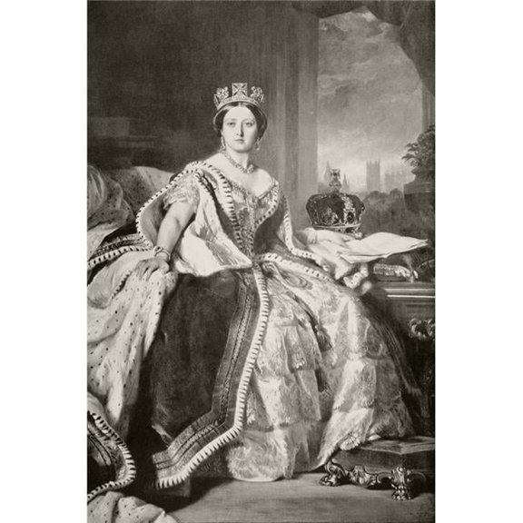 Queen Victoria 1819 to 1901 After A Painting By F. Winterhalter