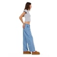 thumbnail image 5 of Forever 21 Women’s Wide Leg Lightweight Denim Pants with Adjustable Drawstring Waist, Side Pockets and Relaxed Casual Fit for Everyday Wear, XS-XL, 5 of 6