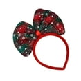 thumbnail image 2 of Diadema con Lazo Navideño Jinwen Accesorio para el Cabello Cuadrícula Roja y Verde, 2 of 8