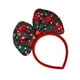 thumbnail image 2 of Diadema con lazo navideño Salvador Cuadrícula roja y verde 21 cm x 18 cm, 2 of 10