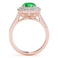thumbnail image 2 of 1.25 Ct Halo Antique Design Emerald & Diamond Engagement Ring - 14K Gold, 2 of 7