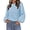 Blue, variant on Women's Winter Floral Sweater Crew Neck Lantern Sleeve 2025 Fall Trendy Warm Chunky Oversized Pullover Tops