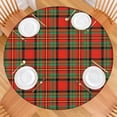 thumbnail image 2 of Red Green Checkerboard Checkered Pattern Round Fitted Tablecloth with Elastic Edge,Dining Table Cover Waterproof,Outdoor Round Tablecloth for Camping,Dining,Indoor and Outdoor, 2 of 7