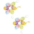 thumbnail image 1 of Decoraciones de Pascua 4 * 6 cm Decoraciones de huevos de espuma de árbol de Navidad 12 piezas, 11 Feliz Sencillez, 1 of 4