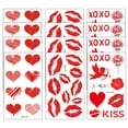 thumbnail image 1 of 12 Sheets Waterproof Lasting Tattoo Stickers Water Transfer Temporary Tattoos, Valentine's Day Body Fake Tattoos, 1 of 5