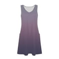 thumbnail image 5 of Young Adult Dresses Women's Summer Gradient Print Loose Sleeveless V Neck Dress with Pocket S-2XL Gift for Her, 5 of 7