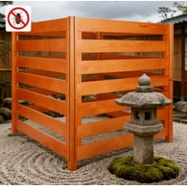 3-Panel Air Conditioner Fence 36"x36", Solid Wood Panels Privacy Screen, Outdoor Enclosure for Trash Cans, Pool Equipment, Assembly