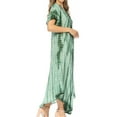thumbnail image 4 of Sakkas Melika Tie Dye Caftan Dress - Green - One Size, 4 of 5