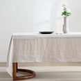 thumbnail image 4 of ANHXN pure linen rectangular tablecloth, suitable for catering, weddings, and restaurants. Different colors to choose from, 4 of 8