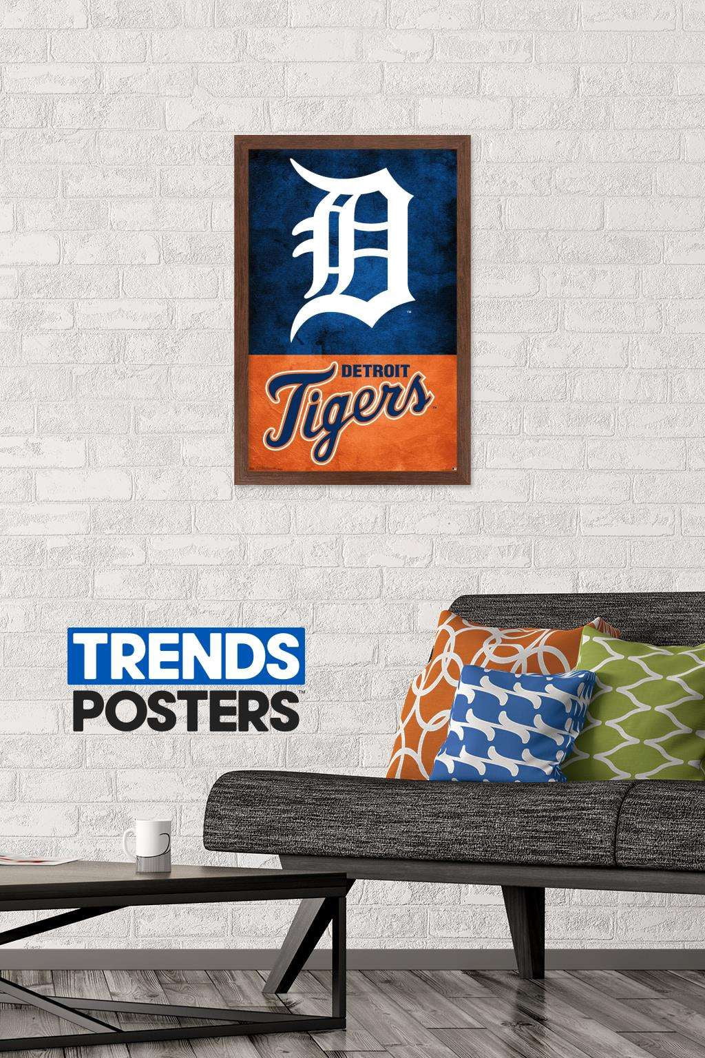 MLB Detroit Tigers - Logo 18 Wall Poster, 14.725" x 22.375", Framed