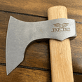 thumbnail image 4 of JXE JXO Camping Hatchet, 16.5" Forged Axe with Beech Wood Handle for Wood Splitting Garden Clearing, 4 of 6