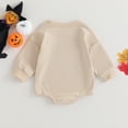 thumbnail image 4 of Okbabeha Newborn Baby Halloween Outfit Girl Boy Fall Sweatshirt Romper Long Sleeve Bodysuit Onesie Cute Halloween Clothes, 4 of 5
