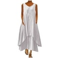thumbnail image 2 of Gspmoly Robe d'Été, Mode Femmes Été Décontractée Unie à Col Rond Sans Manches Gilet Longue Robe Robes de Travail pour Femmes Offres Prime, 2 of 5