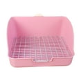 thumbnail image 1 of koolsoo Rabbit Litter Box Potty Trainers Pee Pan Tray Corner Toilet Box Pet Toilet for Small Animals Ferrets Chinchillas Rats Hamster Pink, 1 of 9