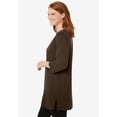 thumbnail image 3 of Woman Within Plus Size Perfect Three-Quarter-Sleeve Scoopneck Tunic, 3 of 6