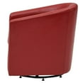 thumbnail image 4 of Pemberly Row Modern 17.5" Bonded Leather Swivel Chair in Red, 4 of 8