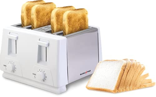 EUROSTAR 4-Slice Stainless Steel Toaster (WHITE)