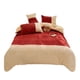 thumbnail image 2 of Red Milk Velvet Spliced Lambswool 4 Piece Fitted Sheet Bedding Set Thick Warm Double Sided Comforter Duvet Cover For Girls Bed Christmas, 2 of 6