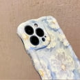 thumbnail image 4 of Funda para iPhone 13 Pro Max con flores moradas, a prueba de golpes, con purpurina y estampado floral, con pulsera de cadena de perlas, mariposa y corazón para mujer., 4 of 7