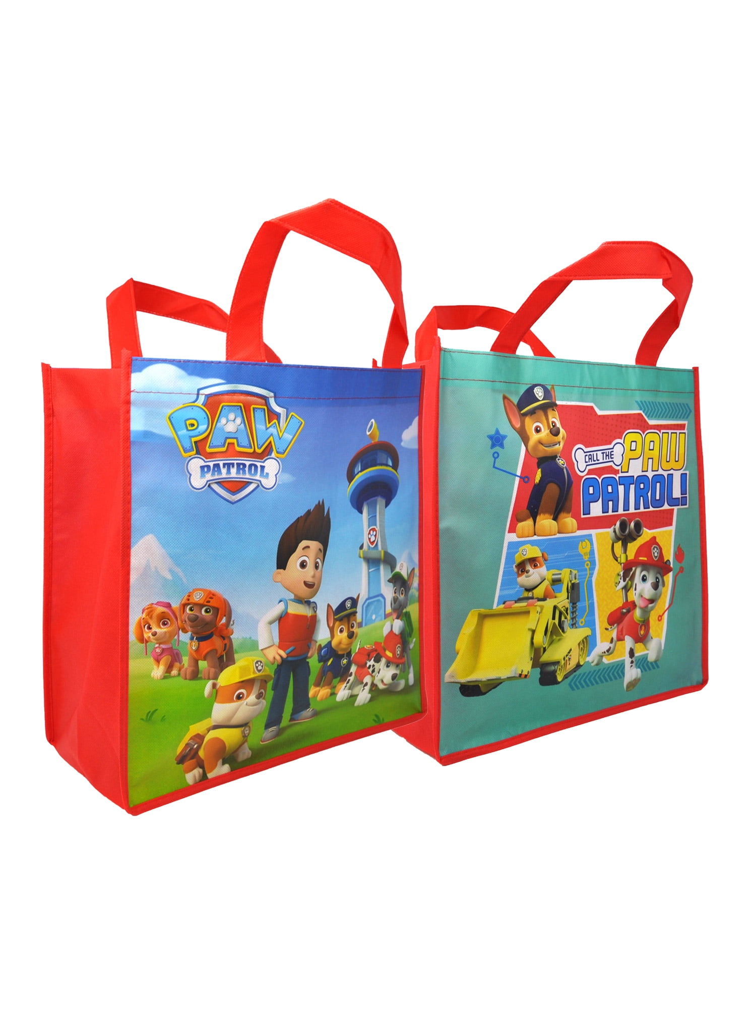 6 Pack For Birthday Party Favors Pro Image Paw Patrol Large Tote Bag Non-Woven Reusable 