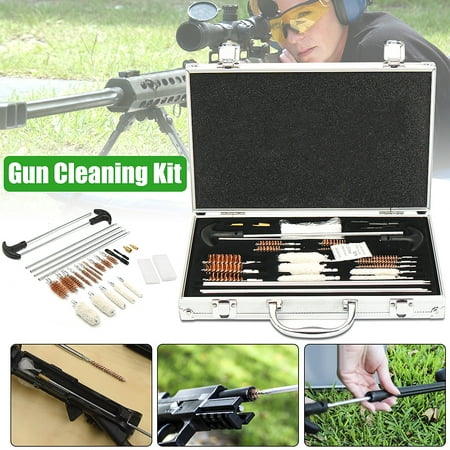 106Pcs Universal Rifle Gun Cleaning Tool Kit Handgun Shotgun Firearm Cleaner Pistol Rods Picks Mop Brushes Accessory with Carry