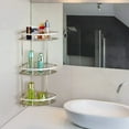 thumbnail image 6 of 3-Tier Triangular Corner Shower Caddy Shelf Bathroom Organizer Storage Holder, 6 of 8
