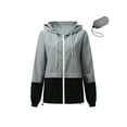 thumbnail image 2 of Qiylii Women Packable Rain Jacket, Outdoor Color Block Hooded Windbreaker, 2 of 8