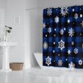 thumbnail image 2 of Blue Christmas Snowflake Pattern Shower Curtain 72"x72" ,Bathroom Decorative Shower Curtains Set with 12 Hooks,Modern Waterproof Washable Shower Curtain, 2 of 6