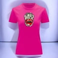 thumbnail image 3 of Playera Blusa Con Estampado De Always Rock Con Labios Sexys Ropa Para Mujer Color Fucsia Talla Grande Marca Emil SaEs, 3 of 4