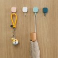 thumbnail image 3 of 5pcs Adhesive Hooks Cute Key Hooks Double-sided Adhesive Square Key Placement Classification For Entryway Door Bathroom Kitchen, 3 of 6