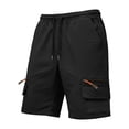 thumbnail image 7 of hoksml Men's Drawstring Elastic Waist Cargo Shorts, Multi Pocket Relaxed Fit Casual Shorts for Outdoor Hiking Daily Wear, 7 of 7