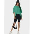 thumbnail image 4 of 3-pack Green Women's Plus Size T Shirts Oversized Tees Summer Half Sleeve Crew Neck Tunic Tops, 4 of 6